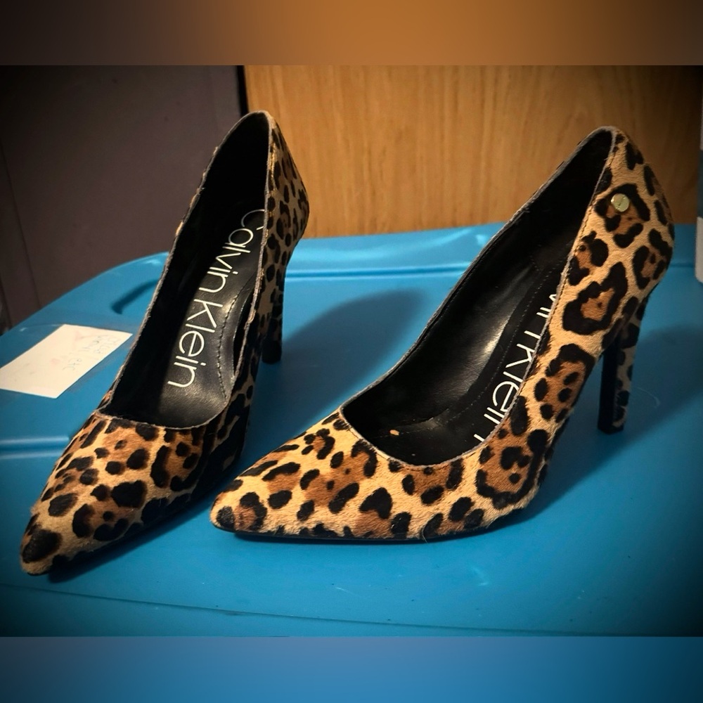 Calvin Klein Brown and Black Heels